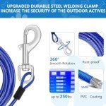 Heavy-Duty 25ft Dog Tie Out Cable for Large Dogs
