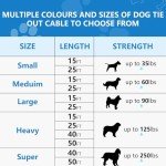Heavy-Duty 25ft Dog Tie Out Cable for Large Dogs
