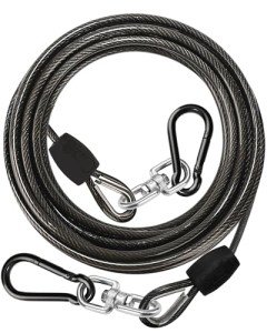 Heavy-Duty 20FT Dog Tie-Out Cable for Large Pets