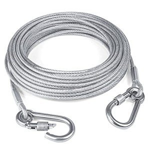 50FT Reflective Tie Out Cable for Dogs