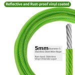 Dudiun 10ft Rust Proof Dog Tie Out Cable