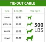 Dudiun 10ft Rust Proof Dog Tie Out Cable