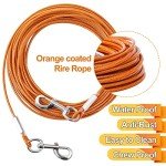 Heavy Duty 20ft Dog Tie Out Cable for Large Dogs