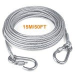 50FT Reflective Tie Out Cable for Dogs