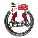 Reflective Tie Out Cable for Large Dogs - 15 Feet