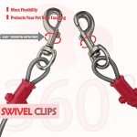 Reflective Tie Out Cable for Large Dogs - 15 Feet