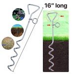 Heavy Duty 16" Dog Tie-Out Stake for Outside