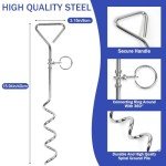 6-Piece Heavy Duty Dog Tie Out Setup