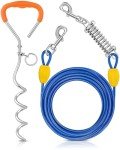 Petbobi 20ft Dog Tie-Out Cable and Stake