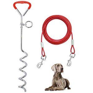 Heavy-Duty Dog Tie Out Cable and Stake