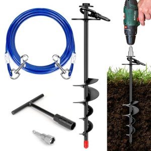 HEPFLANZE Heavy Duty Dog Tie Out Stake