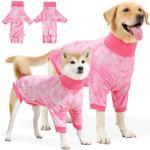 Lukovee Soft Dog Recovery Onesie - Pink
