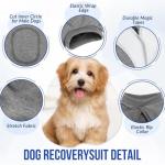 Lukovee Dog Recovery Suit, E-Collar Alternative, Grey