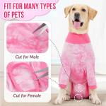 Lukovee Soft Dog Recovery Onesie - Pink