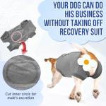 Lukovee Dog Recovery Suit, E-Collar Alternative, Grey