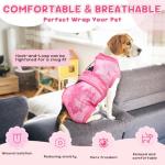 Lukovee Adjustable Dog Recovery Suit, Pink Tie-Dye