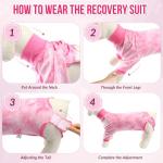 Lukovee Soft Dog Recovery Onesie - Pink