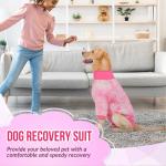 Lukovee Soft Dog Recovery Onesie - Pink