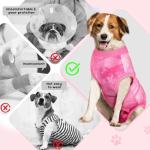 Lukovee Adjustable Dog Recovery Suit, Pink Tie-Dye
