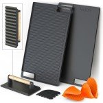 Reversible Cast Iron Griddle with Cooking Accessories