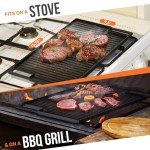 Reversible Cast Iron Griddle with Cooking Accessories