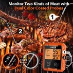 Yunbaoit Wireless Meat Thermometer with Dual Probes
