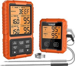 Yunbaoit Wireless Meat Thermometer with Dual Probes