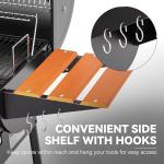 30-Inch Charcoal Grill with Side Tables