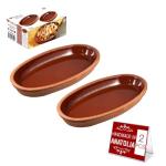Terracotta Oval Cooking Pots - Set of 2