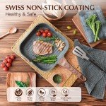 Versatile 9.5-Inch Nonstick Grill Pan for Cooking