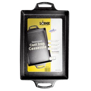 Lodge Black Cast Iron Casserole Dish 9"x13