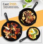 3-Piece Pre-Seasoned Cast Iron Skillet Set