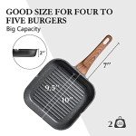 Versatile 9.5-Inch Nonstick Grill Pan for Cooking