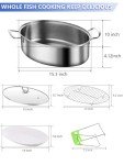 Stainless Steel Fish Steamer Set with Glass Lid