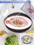 Stainless Steel Fish Steamer Set with Glass Lid
