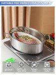 Stainless Steel Fish Steamer Set with Glass Lid