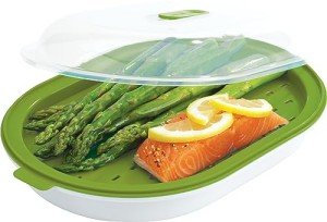 BPA-Free Green Steamer for Fish and Vegetables