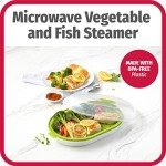 BPA-Free Green Steamer for Fish and Vegetables