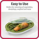 BPA-Free Green Steamer for Fish and Vegetables