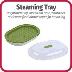 BPA-Free Green Steamer for Fish and Vegetables
