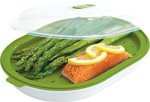 BPA-Free Green Steamer for Fish and Vegetables