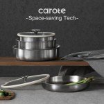 Versatile Induction Cookware Set with Removable Handles