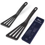 Silicone Slotted Fish Turner, Heat-Resistant, Black