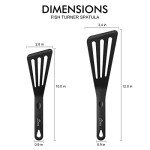 Silicone Slotted Fish Turner, Heat-Resistant, Black