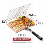 Portable Stainless Steel Grill Basket and Accessories