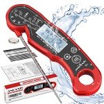 Instant Read Waterproof Meat Thermometer for Grilling