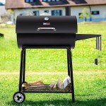 30-Inch Barrel Charcoal Grill for Outdoor Cooking