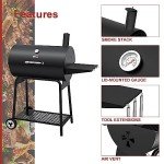30-Inch Barrel Charcoal Grill for Outdoor Cooking