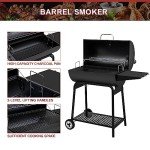 30-Inch Barrel Charcoal Grill for Outdoor Cooking