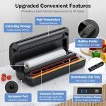 Compact Vacuum Sealer with Storage Bags and Roll